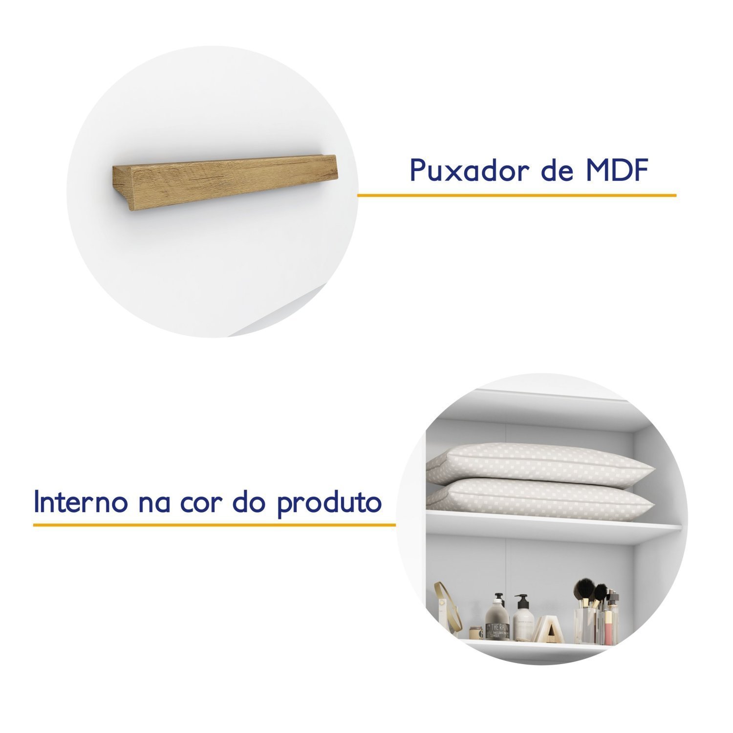 Módulo Closet Smart Aéreo com Criado 2 Gavetas com Maleiro - 5