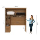 Ver imagem 3 de Módulo Closet Smart Aéreo com Criado 2 Gavetas com Maleiro