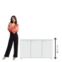Ver mais imagens de Armário para Escritório com 3 Portas com Chave 121,5cm PE40 Branco
