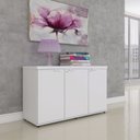 Ver imagem 1 de Armário para Escritório com 3 Portas com Chave 121,5cm PE40 Branco