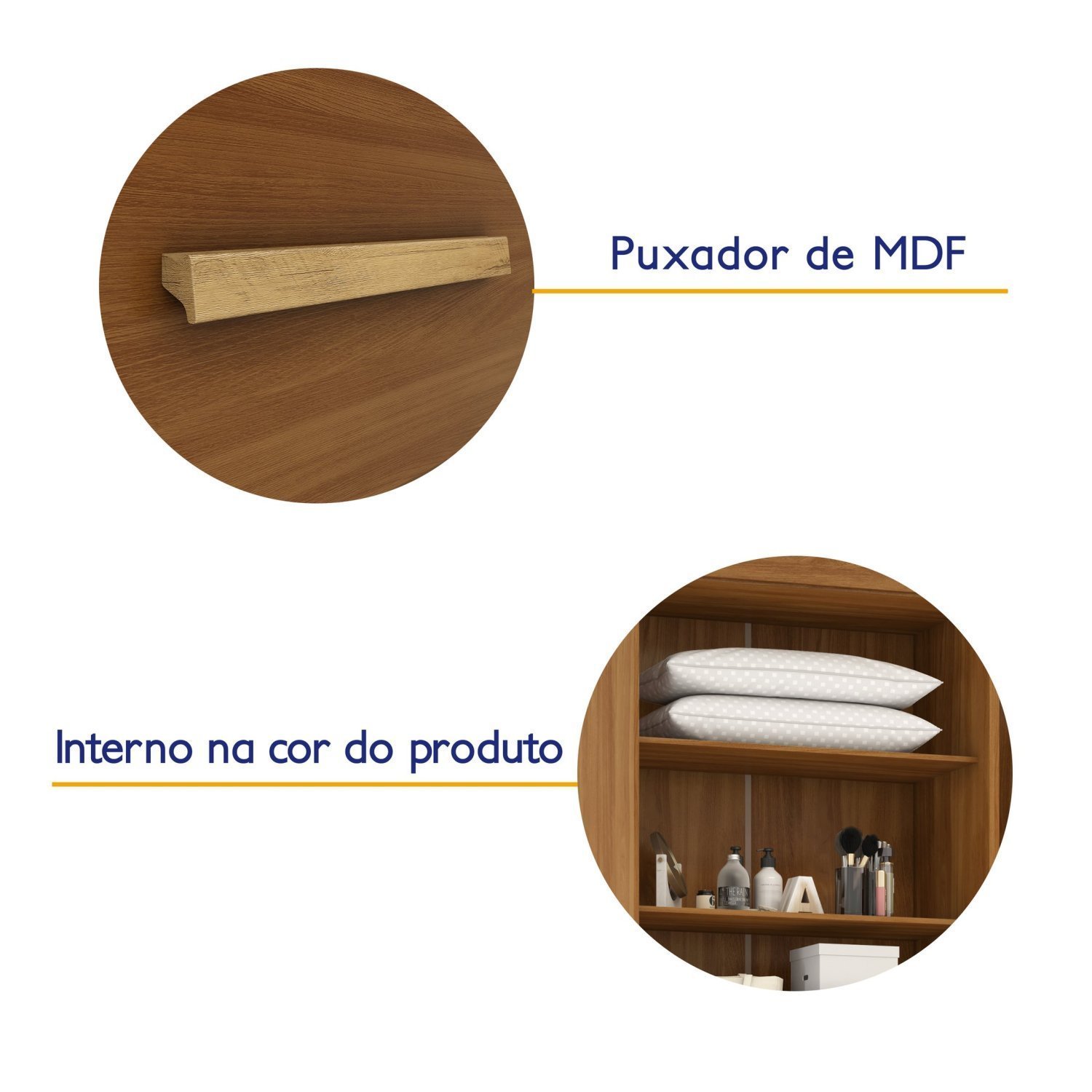 Módulo Closet Smart Aéreo com Criado 2 Gavetas com Maleiro - 5