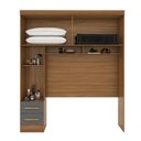 Ver imagem 2 de Módulo Closet Smart Aéreo com Criado 2 Gavetas com Maleiro Bege/Cinamomo/Chumbo