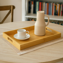 Ver imagem 4 de Bandeja Sense Bambu 48×35×4cm com Alças Premium Sustentável Elegante e Funcional