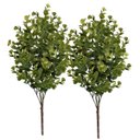 Ver imagem 1 de Kit 2 Buquês de Eucalipto Artificial 40cm com 6 Hastes – Folhagem Decorativa Realista