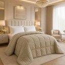 Ver imagem 1 de Kit Quarto Elegante King Size Lilly Grosso Luxuoso Pluma:Caqui