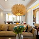Ver imagem 5 de Pendente Luminaria Rattan Lustre Ninho De Pássaro Lâmpada