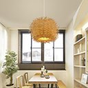 Ver imagem 3 de Pendente Luminaria Rattan Lustre Ninho De Pássaro Lâmpada
