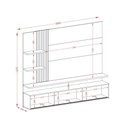 Ver imagem 3 de Painel Suspenso Atena para TV 65" 200cm MDP com LED Cumaru e Opala Madetec Móveis