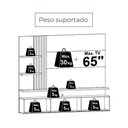 Ver imagem 6 de Painel Suspenso Atena para TV 65" 200cm MDP com LED Cumaru e Opala Madetec Móveis