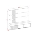 Ver imagem 4 de Painel Suspenso Atena para TV 65" 200cm MDP com LED Cumaru e Opala Madetec Móveis