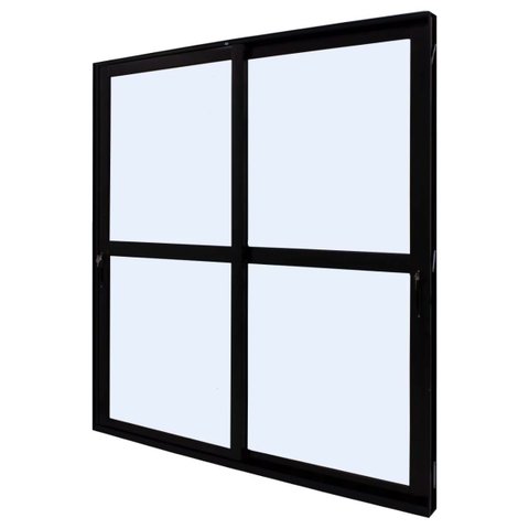Porta de Correr Perfecta 2 Folhas Liso 215x150cm Preto - 1077-5730 - Jap
