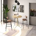 Ver imagem 1 de Mesa Bistrô Barcelona 80cm Marrom/Ciliegio
