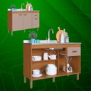 Ver imagem 7 de Kit de Cozinha Zurique 1.20 3 Portas Freijo com Camursa
