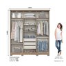 Guarda-roupa Casal 6 Portas 3 Gavetas Cover - 3