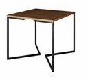 Ver imagem 1 de Mesa de Jantar Industrial Base De Ferro Preto em V Tampo 90x90 Amêndoa