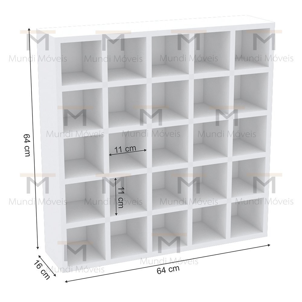 NICHOS COLMÉIA PARA CELULAR E CHAVES 100%MDF M331.B (LOJA, COMÉRCIO) MUNDI MOVEIS - 5