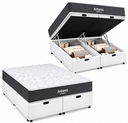 Ver imagem 1 de Cama Box Baú Airtech Antares Queen + Colchão de Molas Ensacadas - Ortobom - Spring - 158x198x67cm