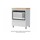 Ver imagem 4 de Módulo Cozinha Nesher Rainha Balcão P/ Forno 1 Porta C/tampo 70 Cm Branca/nature - Nesher