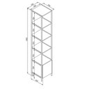 Ver imagem 3 de Estante 6 Prateleiras 1 Porta Estrutura de Aço Artetube 180x33 Art in Móveis