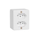 Ver imagem 1 de Kit 2 Tomada Dupla 20a 2p+t 250v Sobrepor Fixação por Sistema X Cor:branco