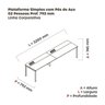 Mesa Plataforma para Coworking para 2 Pessoas 160x792 Psc160 - 3