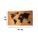 Ver imagem 4 de Quadro Mapa-múndi Preto em Madeira Natural