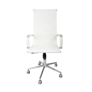 Cadeira Presidente Giratória Esteirinha Charles Eames Branca