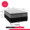 Ver imagem 4 de Cama Box Baú Casal Bipartido Colchão Comfort Class Pillowtop Cinza/suede Preto