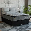 Ver mais imagens de Cama Box Baú Casal Bipartido Colchão Comfort Class Pillowtop Cinza/suede Preto