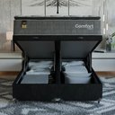 Ver imagem 6 de Cama Box Baú Casal Bipartido Colchão Comfort Class Pillowtop Cinza/suede Preto
