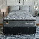 Ver imagem 7 de Cama Box Baú Casal Bipartido Colchão Comfort Class Pillowtop Cinza/suede Preto