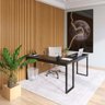 Mesa Em L 150x150 Escrivaninha Home Office Estilo Industrial ClickForte Preto - 3