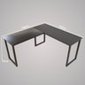 Mesa Em L 150x150 Escrivaninha Home Office Estilo Industrial ClickForte Preto - 8