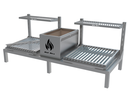 Ver imagem 1 de Parrilla Dupla de Alvenaria 118x45 com Grelhas Argentina