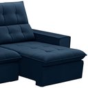 Ver imagem 5 de Sofá Retrátil Reclinável para Sala 3 Lugares 210cm Vincent F04 Veludo Azul - Lyam Decor