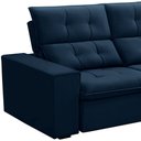 Ver imagem 6 de Sofá Retrátil Reclinável para Sala 3 Lugares 210cm Vincent F04 Veludo Azul - Lyam Decor