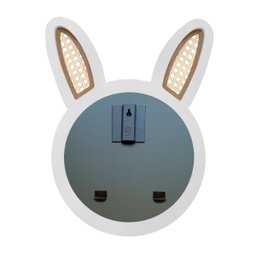Espelho Decorativo Infantil 48x37cm Coelho Branco - 5