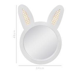 Espelho Decorativo Infantil 48x37cm Coelho Branco - 2