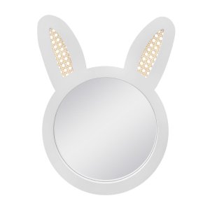 Espelho Decorativo Infantil 48x37cm Coelho Branco