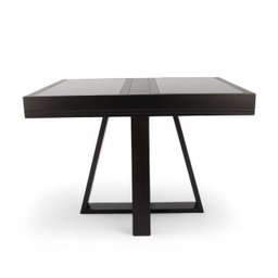Mesa de Jantar Afrodite Extensível 148cm Tampo de Vidro Preto - 2