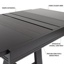 Ver imagem 5 de Mesa de Jantar Afrodite Extensível 148cm Tampo de Vidro Preto
