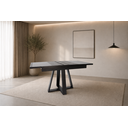 Ver imagem 1 de Mesa de Jantar Afrodite Extensível 148cm Tampo de Vidro Preto