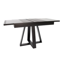 Mesa de Jantar Afrodite Extensível 148cm Tampo de Vidro Preto - 4 Mesa de Jantar Afrodite Extensível 148cm Tampo de Vidro Preto - 4