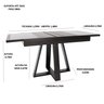 Mesa de Jantar Afrodite Extensível 148cm Tampo de Vidro - 4