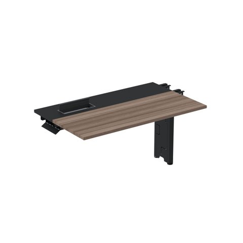 Complemento de Plataforma Corporativa 110x792 CPLPSC110 110cm Industrial Walnut e Preto Marrom