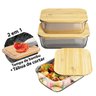 Kit 3 Potes Vidro Tampa Bambu Mini Tábua 2em1 Berlinger Haus Utensílios Cozinha Organização - 3
