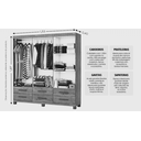 Ver imagem 4 de Guarda Roupa 6 Portas 6 Gavetas Unique -grand Line