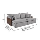 Ver imagem 3 de Sofá Martins M-160 Linho 02 Módulos de 80cm Braço 7cm Estofados Martins