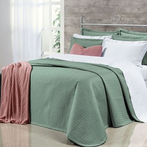 Cobre Leito Super King 400 Fios Egípcio 100% Algodão Verde 3 Peças