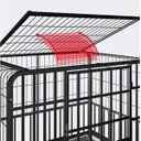 Ver imagem 3 de Gaiola Cao Gato Pet Cachorro Animal de Estimaçao Canil Pet Shop Bandeja Removivel Transporte Rodinha